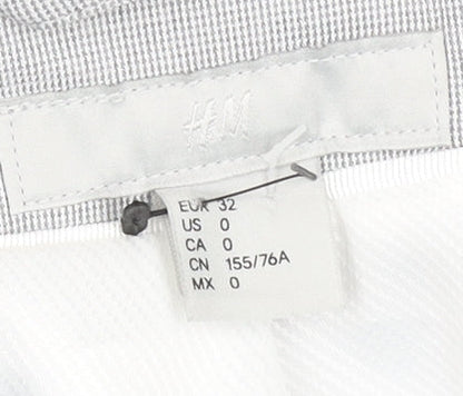 H&M Womens Light Grey Blazer Jacket Size 4 Single-Breasted