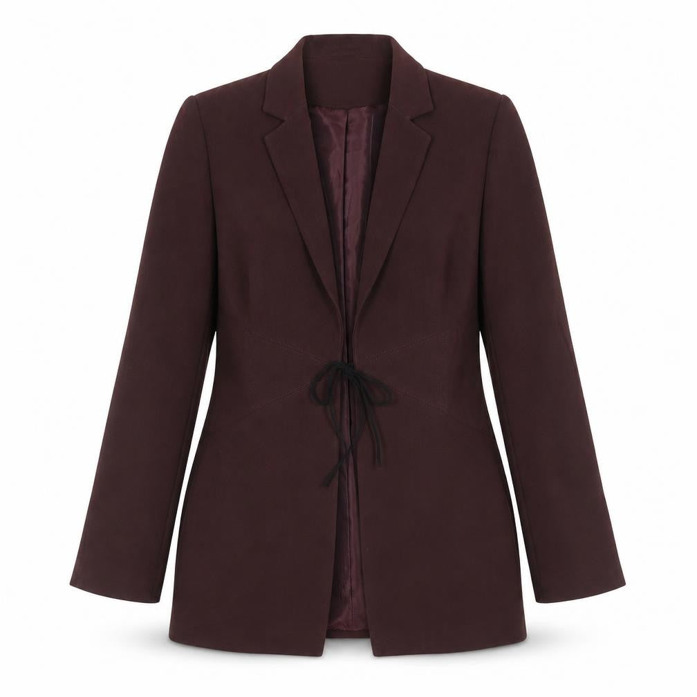 Wallis Womens Burgundy Polyester Lined Suit Jacket Size 12 Classic Fit