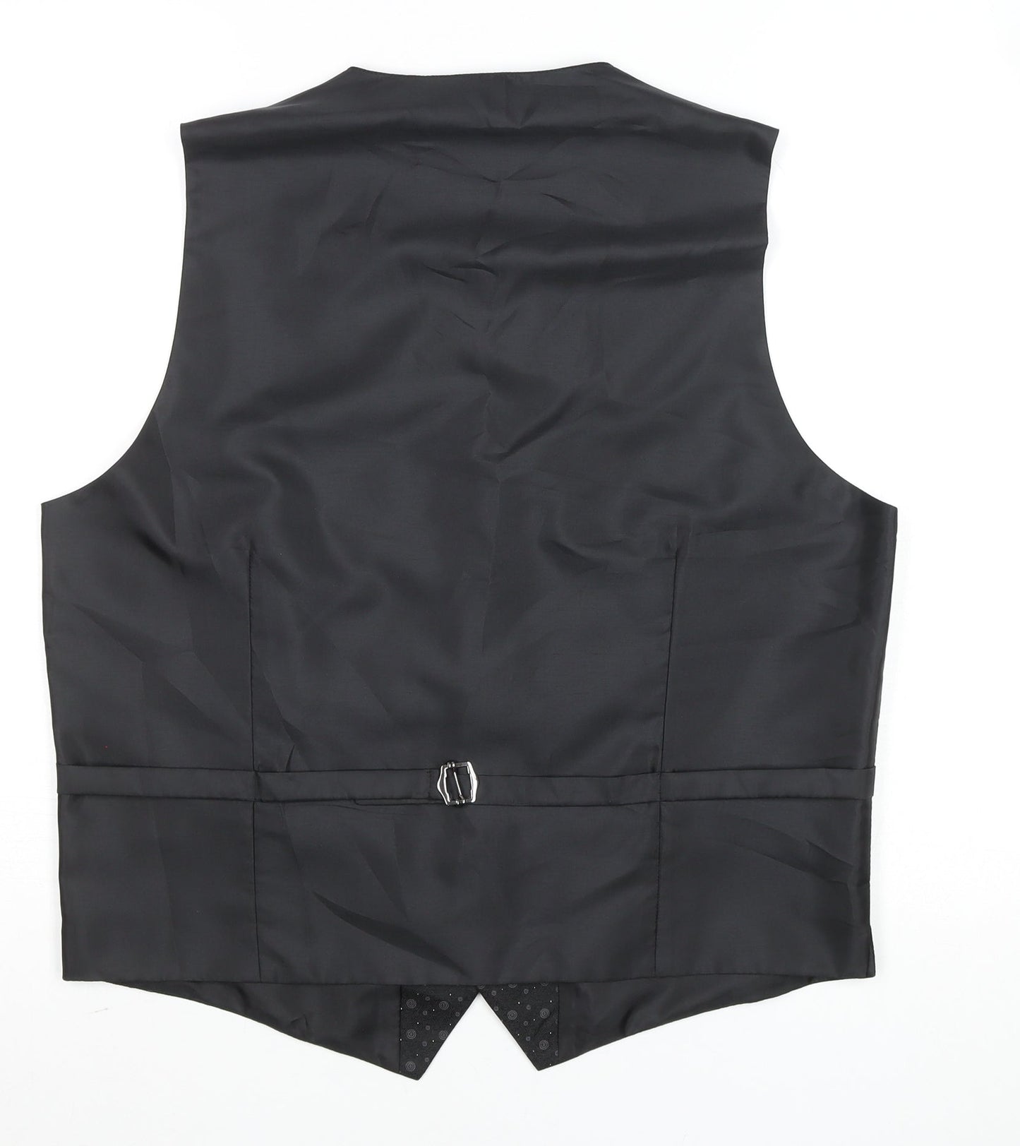 Marks and Spencer Men's Black Geometric Formal Waistcoat Medium 38-40in