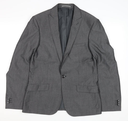 Marks and Spencer Men's Grey 36S Classic Single-Breasted Blazer