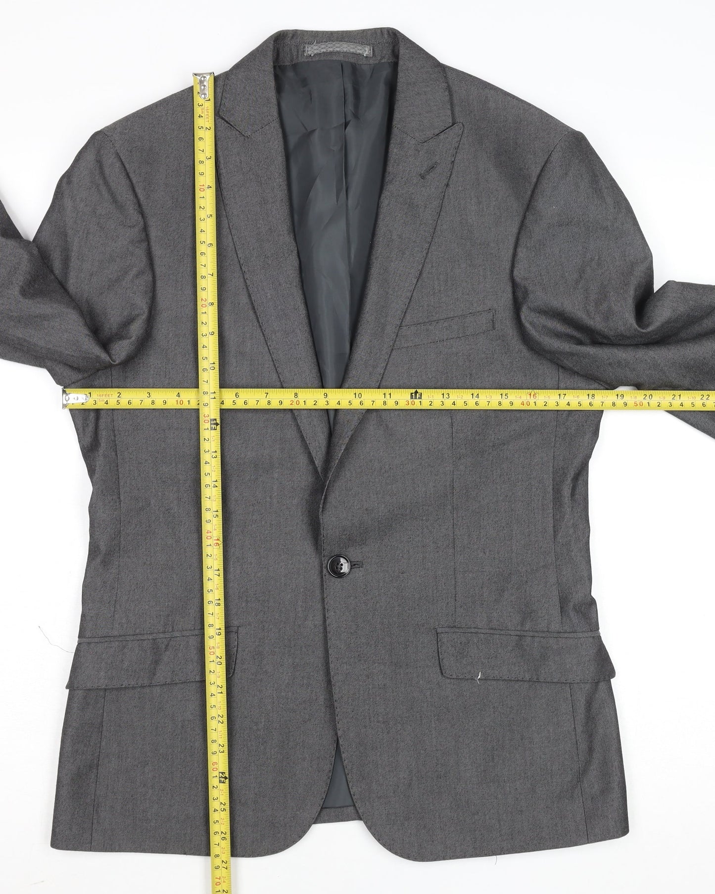 Marks and Spencer Men's Grey 36S Classic Single-Breasted Blazer