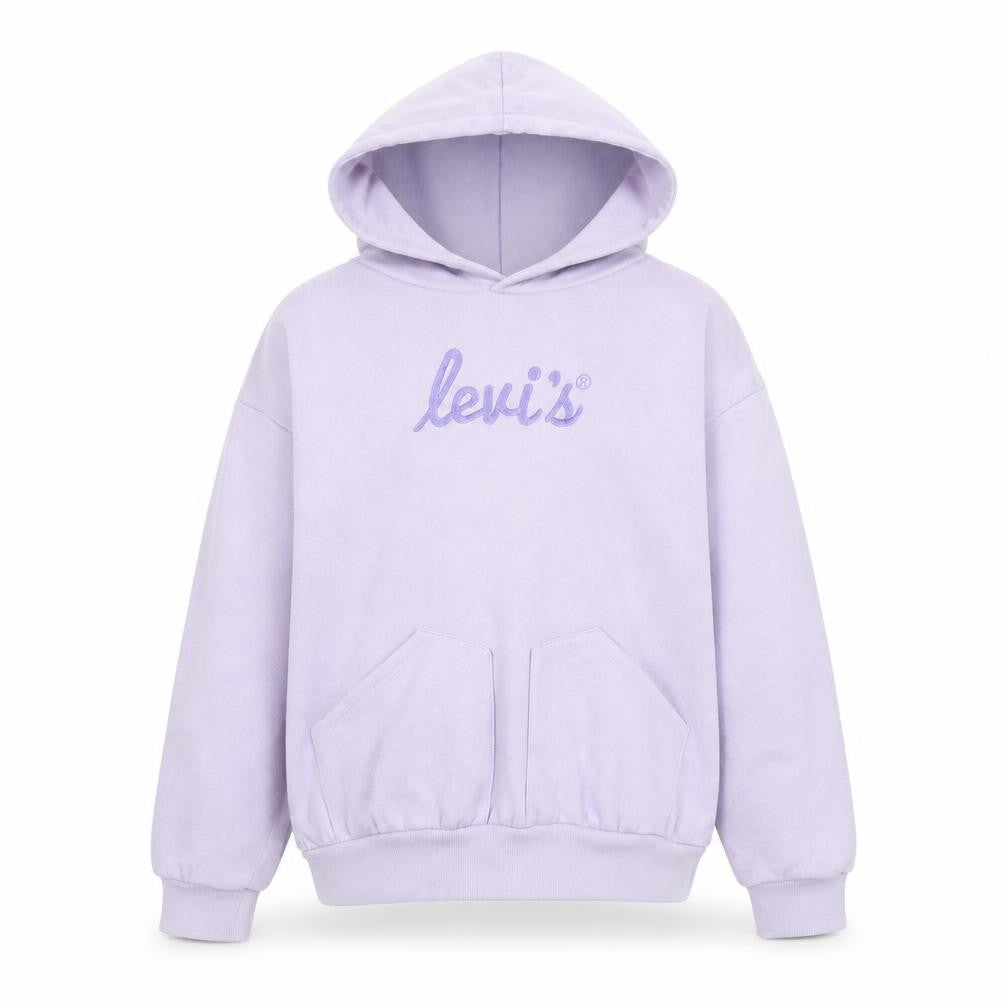 Levi's Girls Purple Embroidered Logo Pullover Hoodie 14 Years