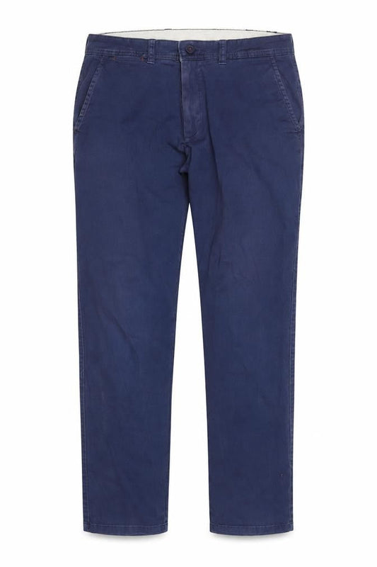 Albion Men's Blue 34R Chino Cotton Stretch Trousers