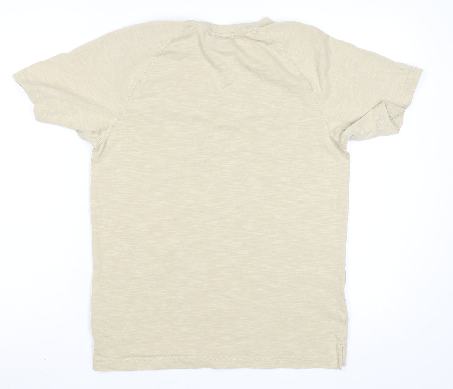 Nike Men's Beige Short Sleeve Crew Neck Cotton T-Shirt Small