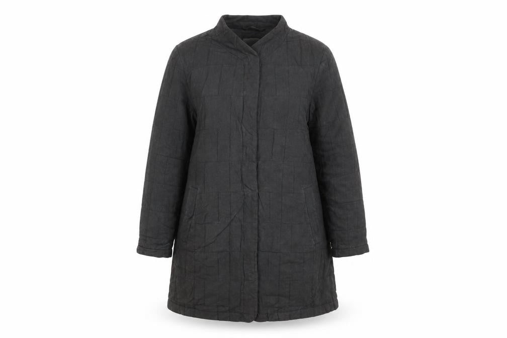 Seasalt Cornwall Women's Grey Linen Blend Long Coat UK 8