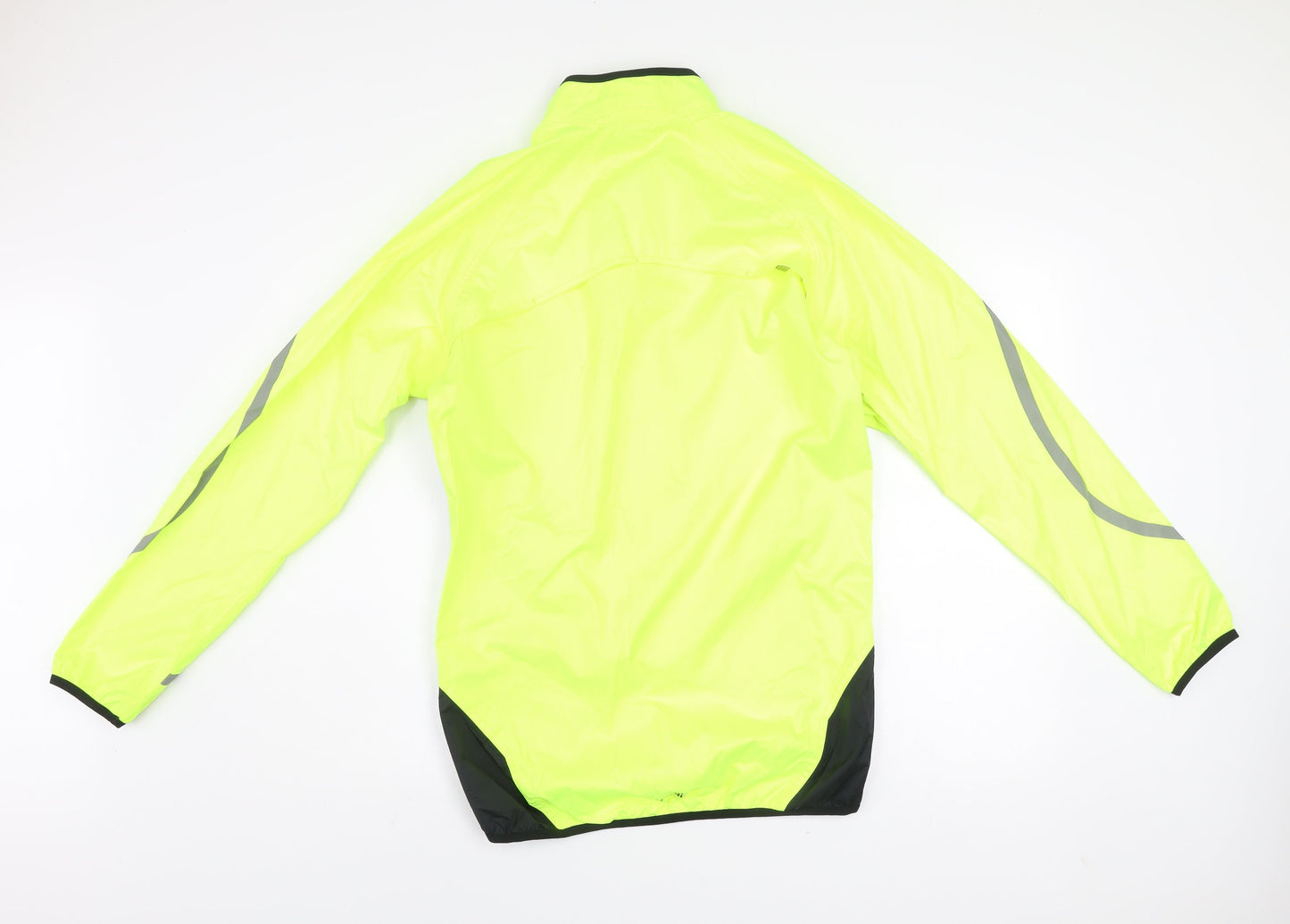 B'Twin Men's Yellow S Windbreaker Cycling Jacket Reflective Lightweight