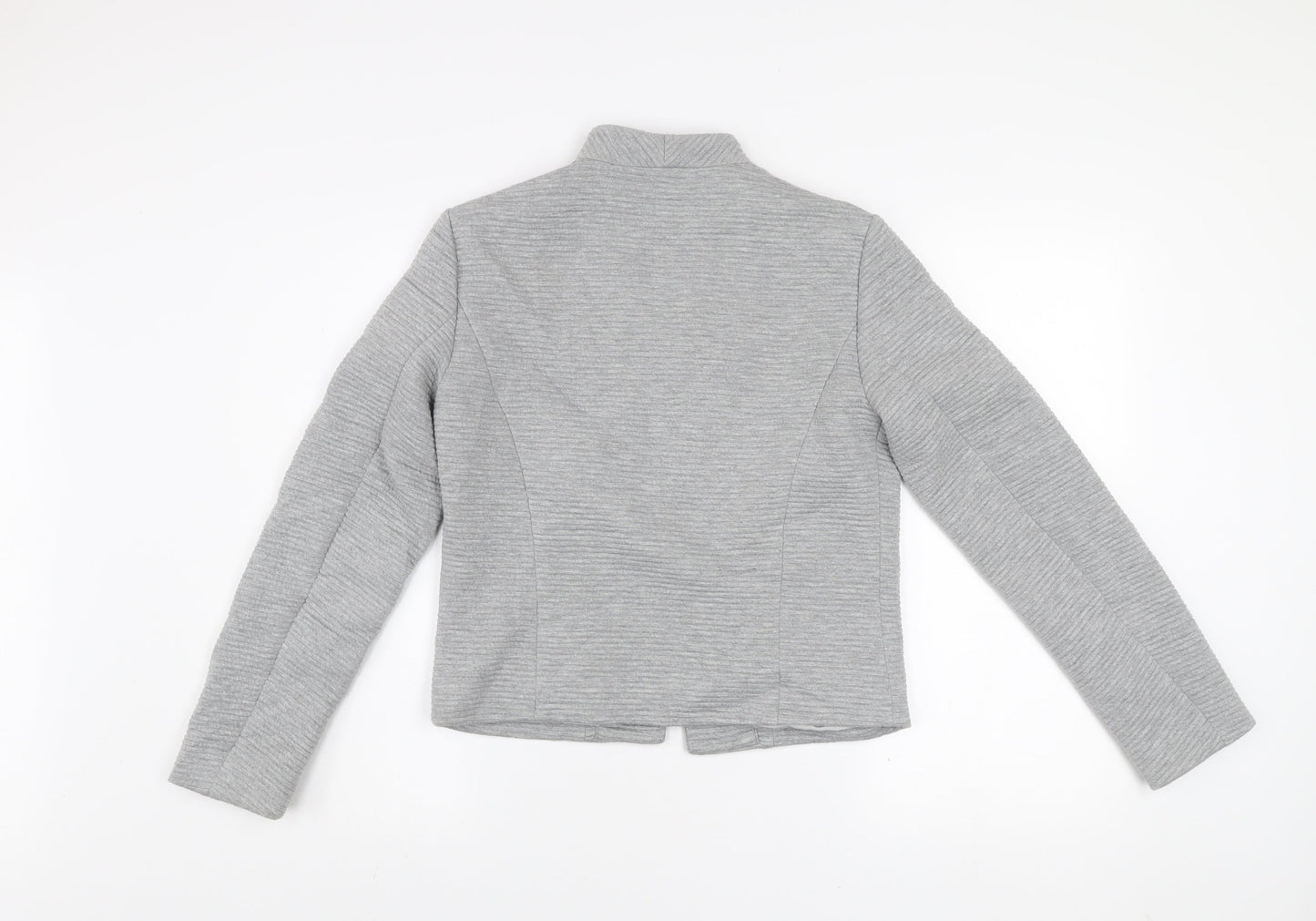 ONLY Womens Grey Slim Fit Lined Blazer Jacket Size 12