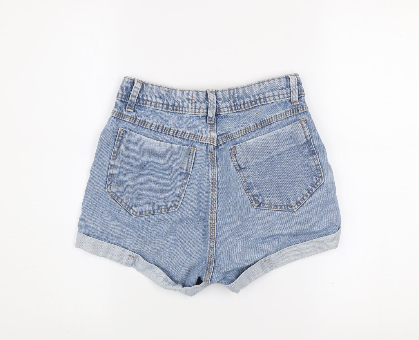Marrice Jeans Women Light Blue Distressed Denim Shorts Size 8 High Rise