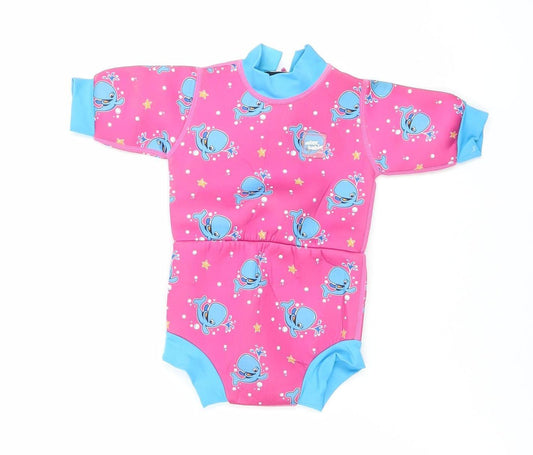 Water Babies Unisex Baby Pink Blue Whale Neoprene UV-Sun Suit Small