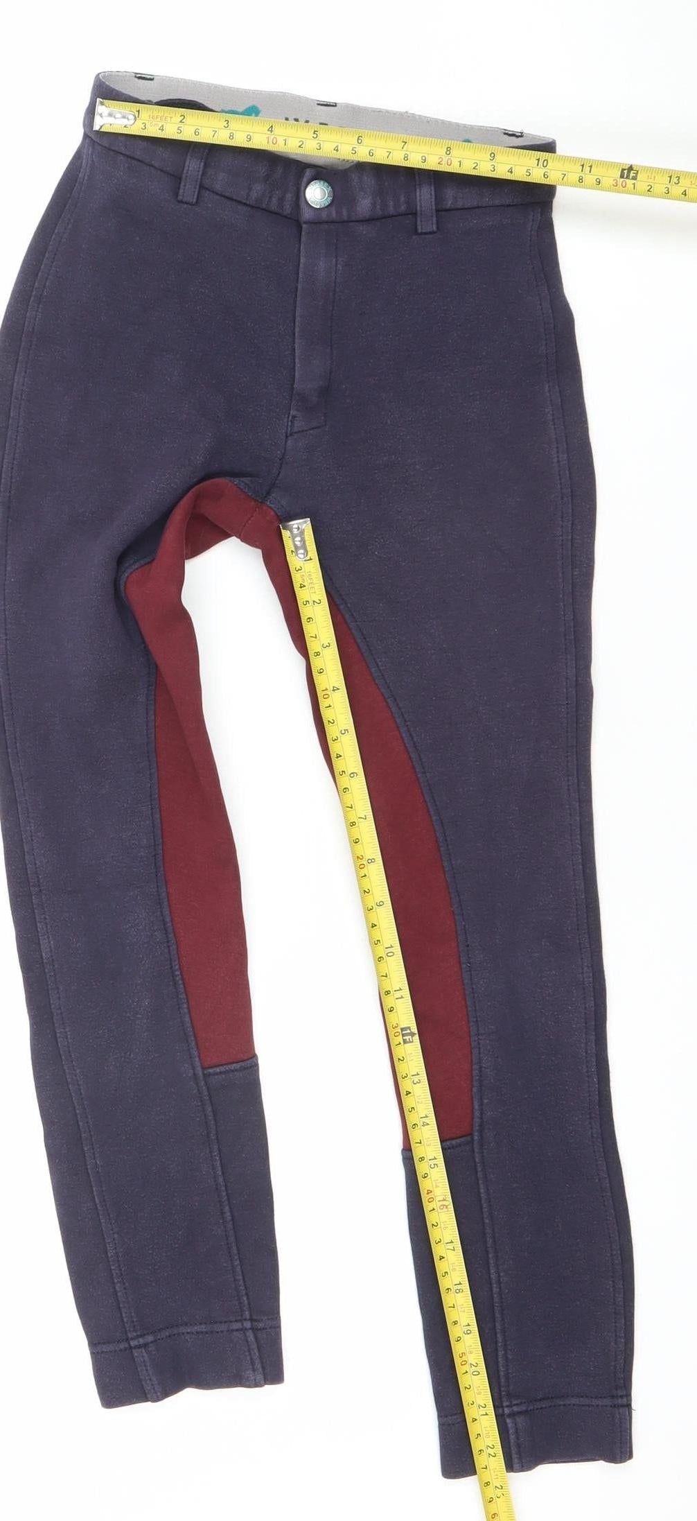 Wessex Womens Blue Cotton Equestrian Jegging Trousers Size 24