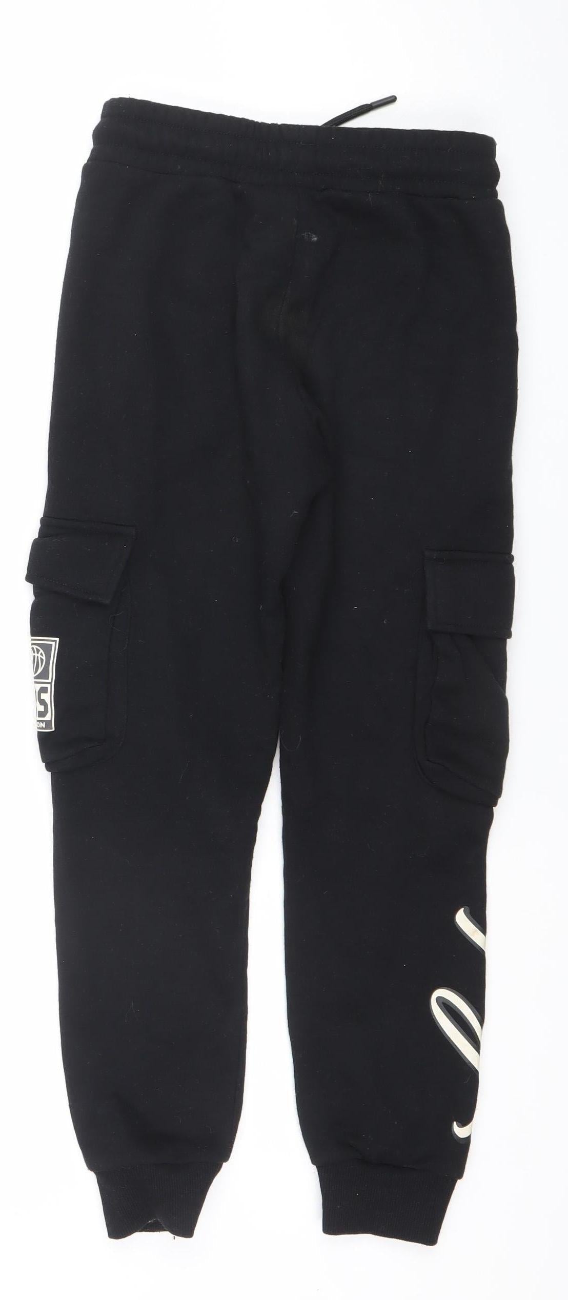 NBA Boys Black Los Angeles Lakers Jogger Sweatpants 9-10 Years Drawstring