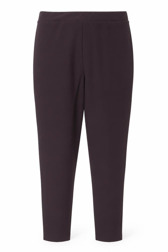 Anamor Womens Purple Size 14 Polyester Stretch Ankle Trousers