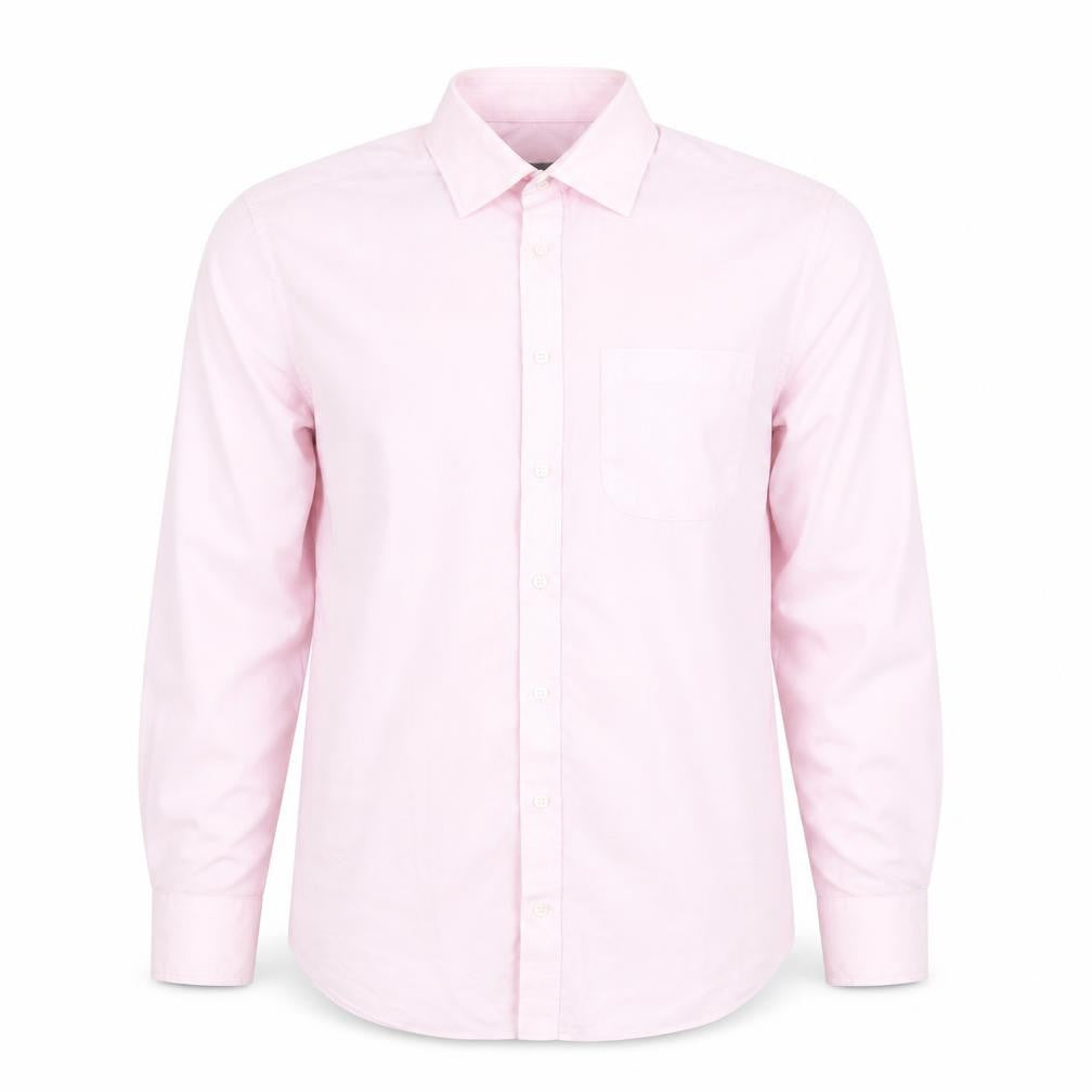 Marks & Spencer Mens Pink Regular Fit Long Sleeve Formal Shirt 15in 38cm