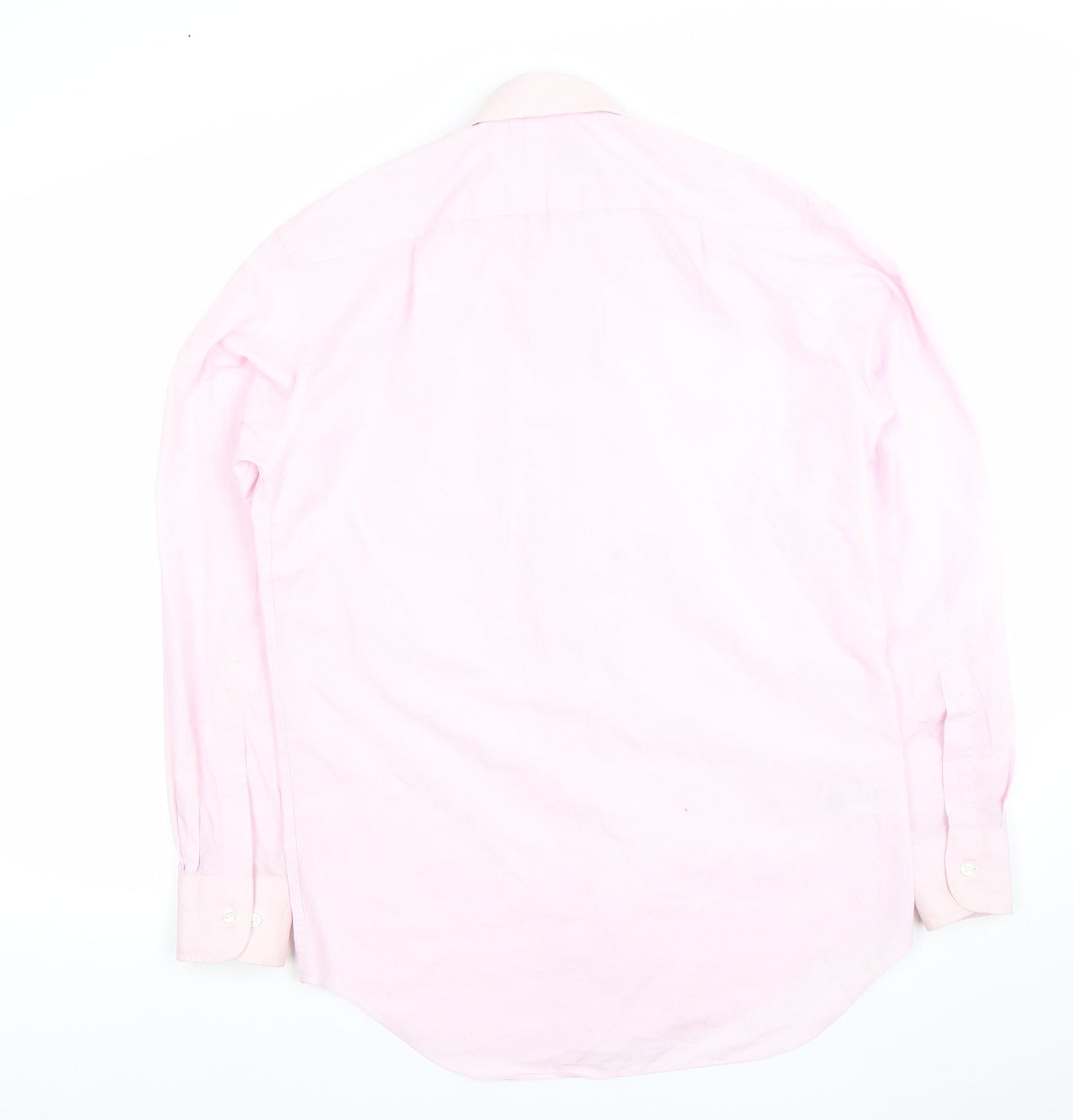Marks and Spencer Mens Pink Regular Fit Long Sleeve Formal Shirt 15in 38cm