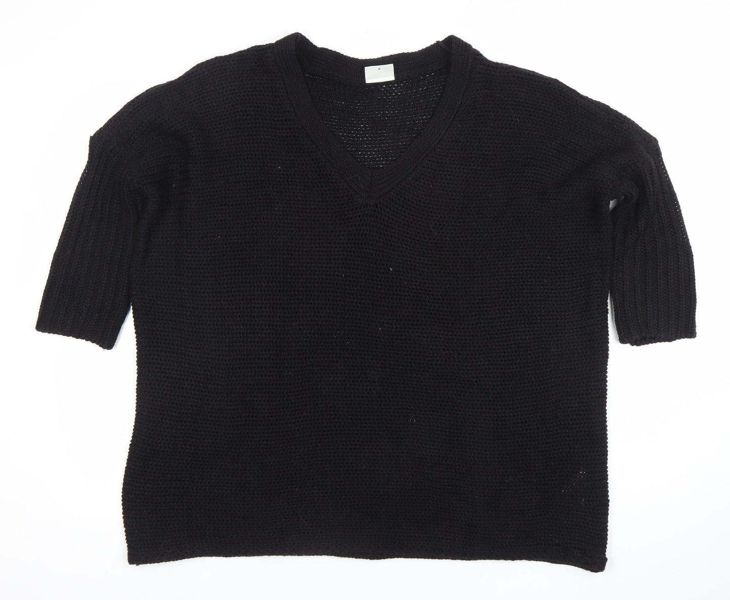 Noisy May Women’s Black Acrylic Knit V-Neck Jumper Size M