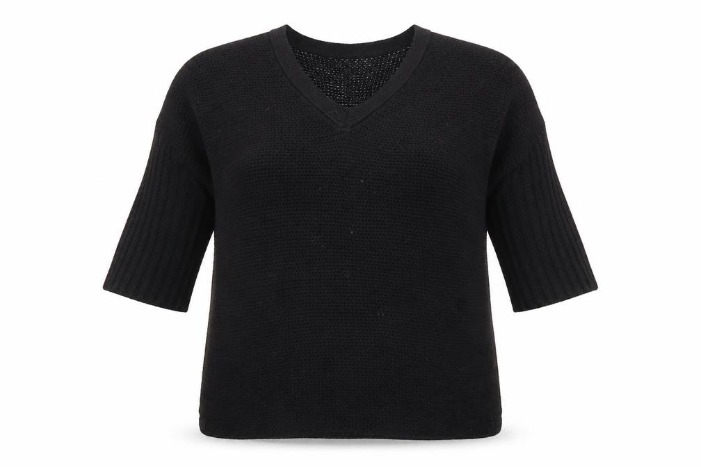 Noisy May Women’s Black Acrylic Knit V-Neck Jumper Size M