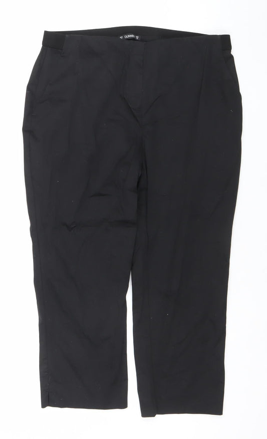 Dunnes Women’s Black Size 14 Straight Leg Trousers