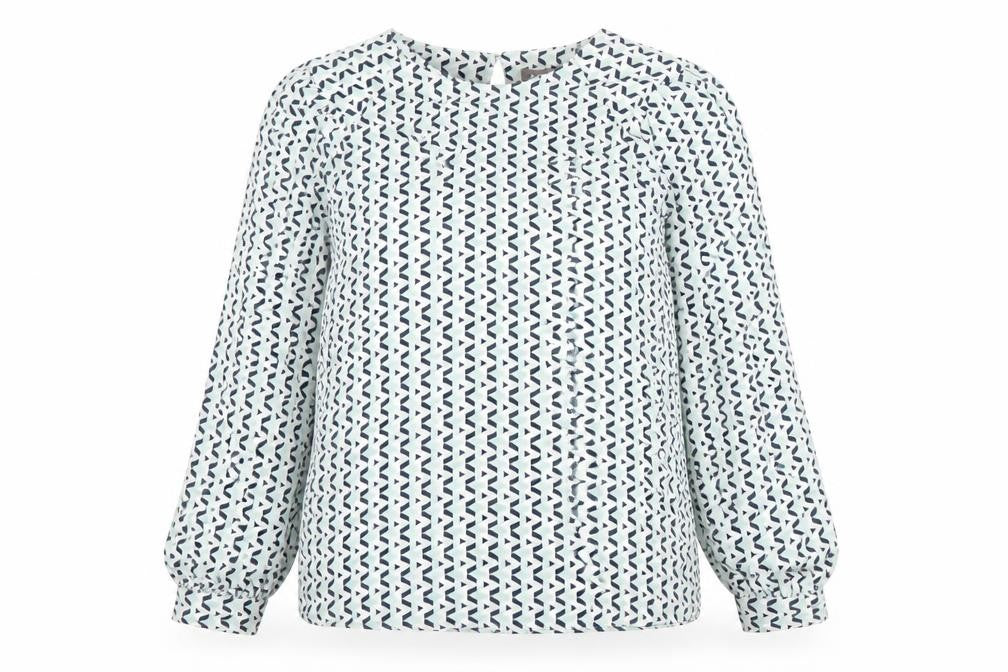 Max Women’s Multicoloured Geometric Long Sleeve Blouse UK 14