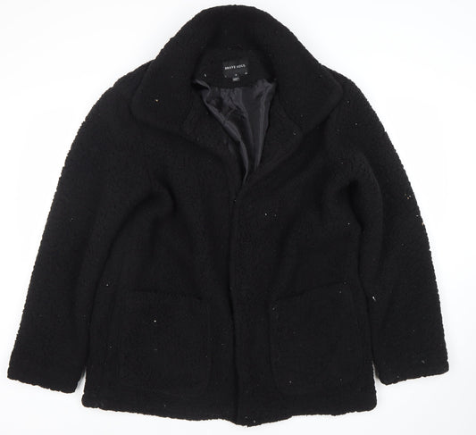 Brave Soul Women’s Black Fleece Lined Mid-Length Coat Size 14