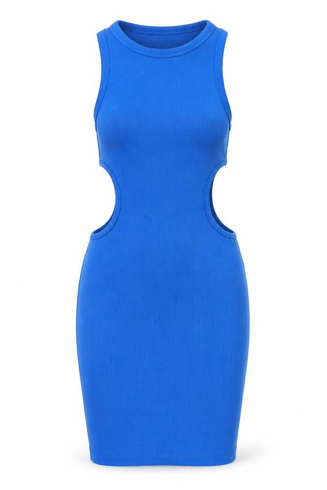 Zara Women’s Blue Sleeveless Bodycon Knit Dress Size S