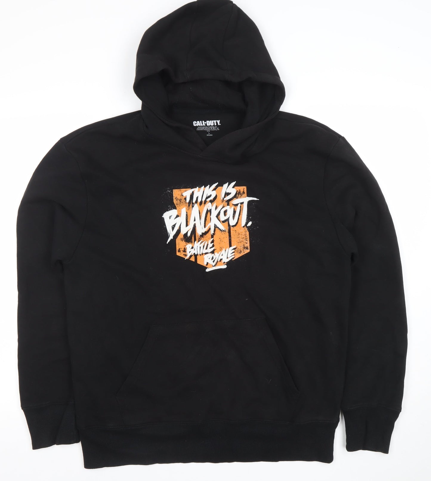 Call of Duty Men's Black Pullover Hoodie L Blackout Battle Royale Fleece