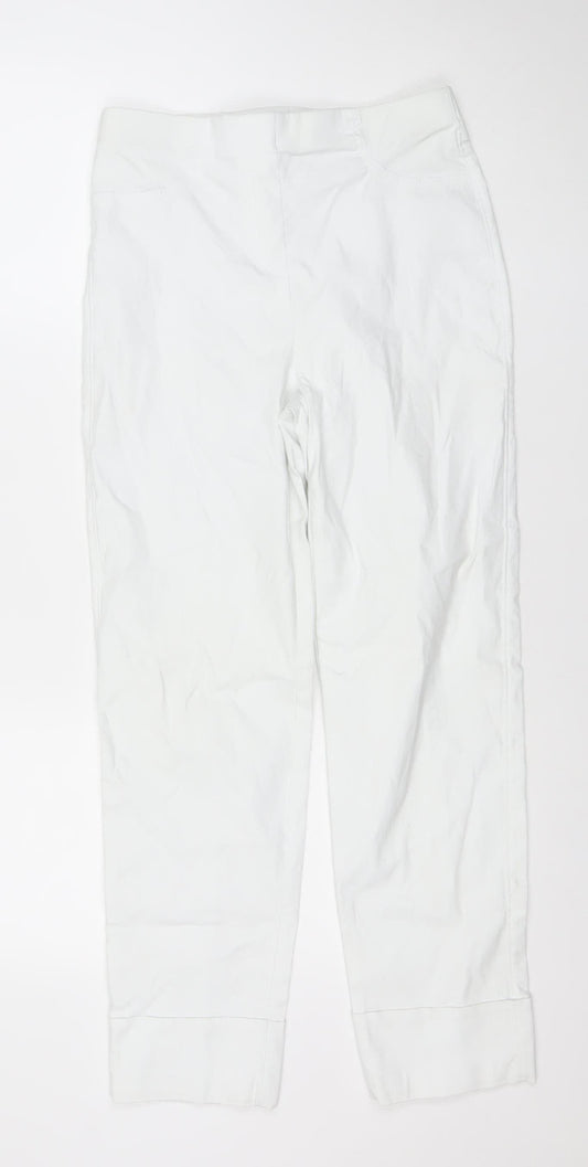 Gallery Womens White Straight Stretch Jeans Size Small