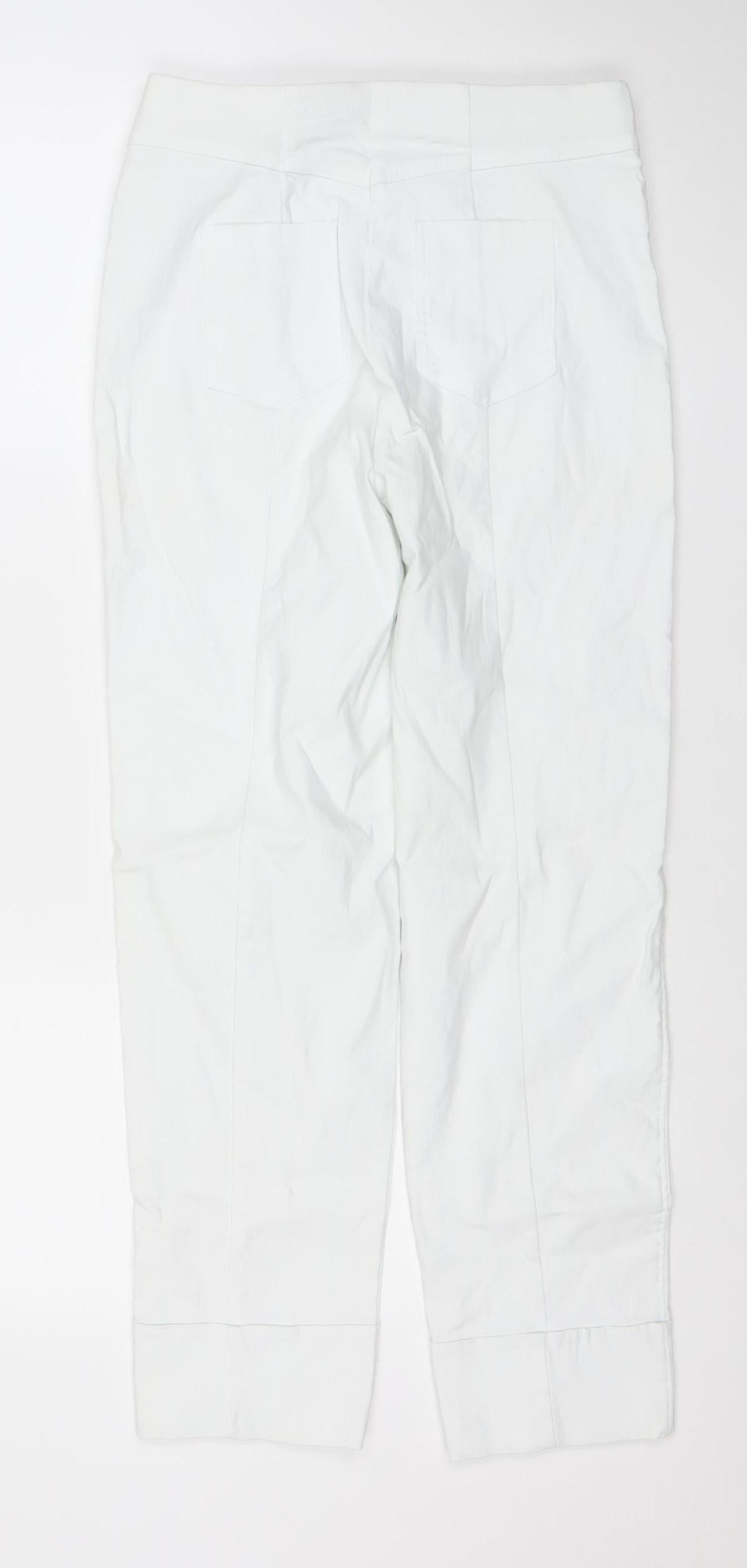 Gallery Womens White Straight Stretch Jeans Size Small