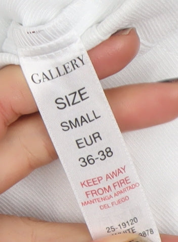 Gallery Womens White Straight Stretch Jeans Size Small