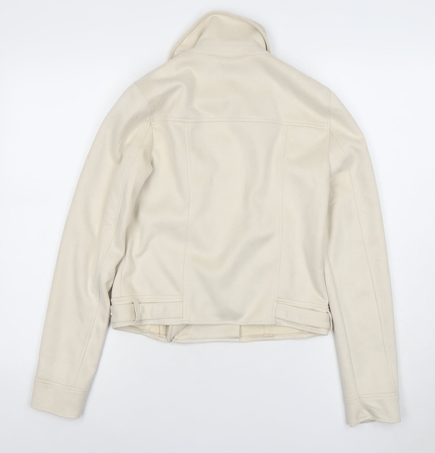 Relish Noless Women's Ivory Biker Jacket Size S Classic Zip Softshell