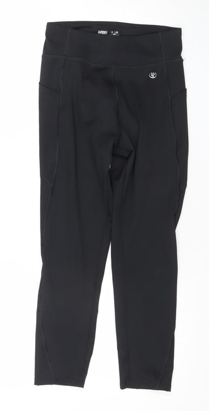 Additional front view of Dunnes Women's Black Capri Leggings, size S, Activewear