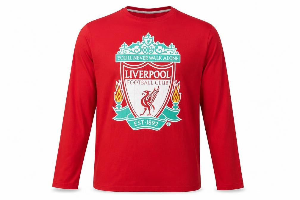 Liverpool FC Red Long Sleeve Cotton Men's Pyjama Top Size S