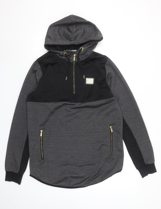 Supply & Demand Men’s Grey Half Zip Hoodie Size M Regular Fit
