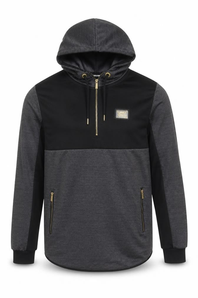 Supply & Demand Men’s Grey Half Zip Hoodie Size M Regular Fit