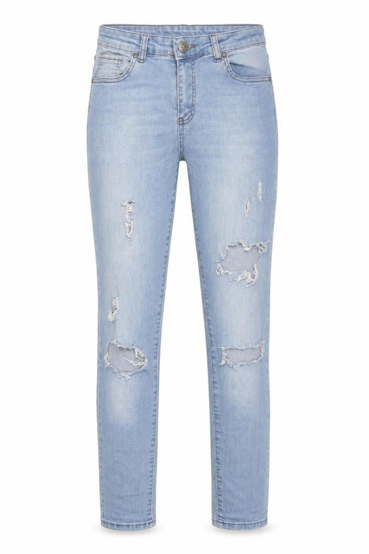 AKSU BLUE Womens Light Blue Distressed Skinny Jeans Size 31