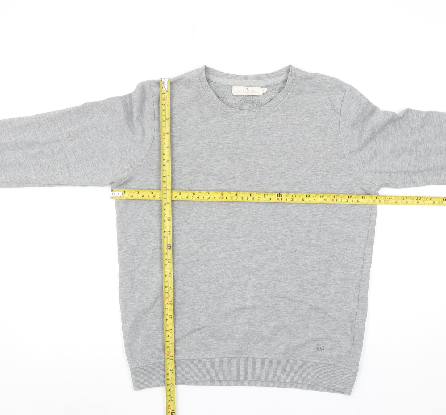 Our Essential Woman Grey Crew Neck Long Sleeve Sweatshirt M