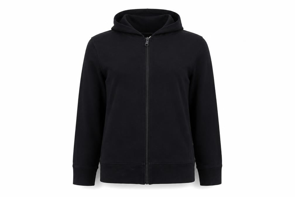 Decathlon Women Black Full Zip Hoodie M Regular Hooded Sweatshirt