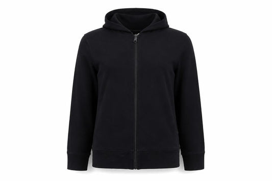 Decathlon Women Black Full Zip Hoodie M Regular Hooded Sweatshirt