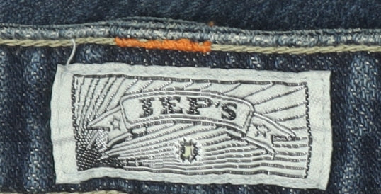 JEP'S Women's Blue Straight Leg 100% Cotton Jeans Size 12