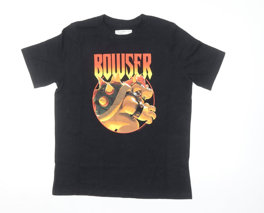 Abercrombie Kids Boys Black Bowser Graphic T-Shirt 15-16 Years