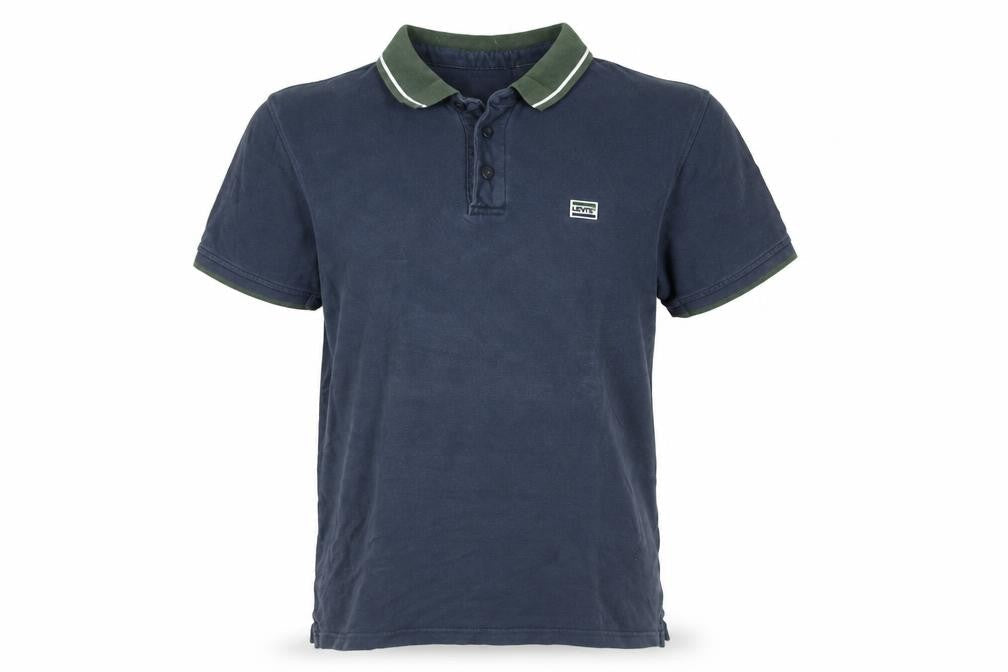 Levi’s Men’s Blue Cotton Polo Shirt Size S Short Sleeve Casual Top