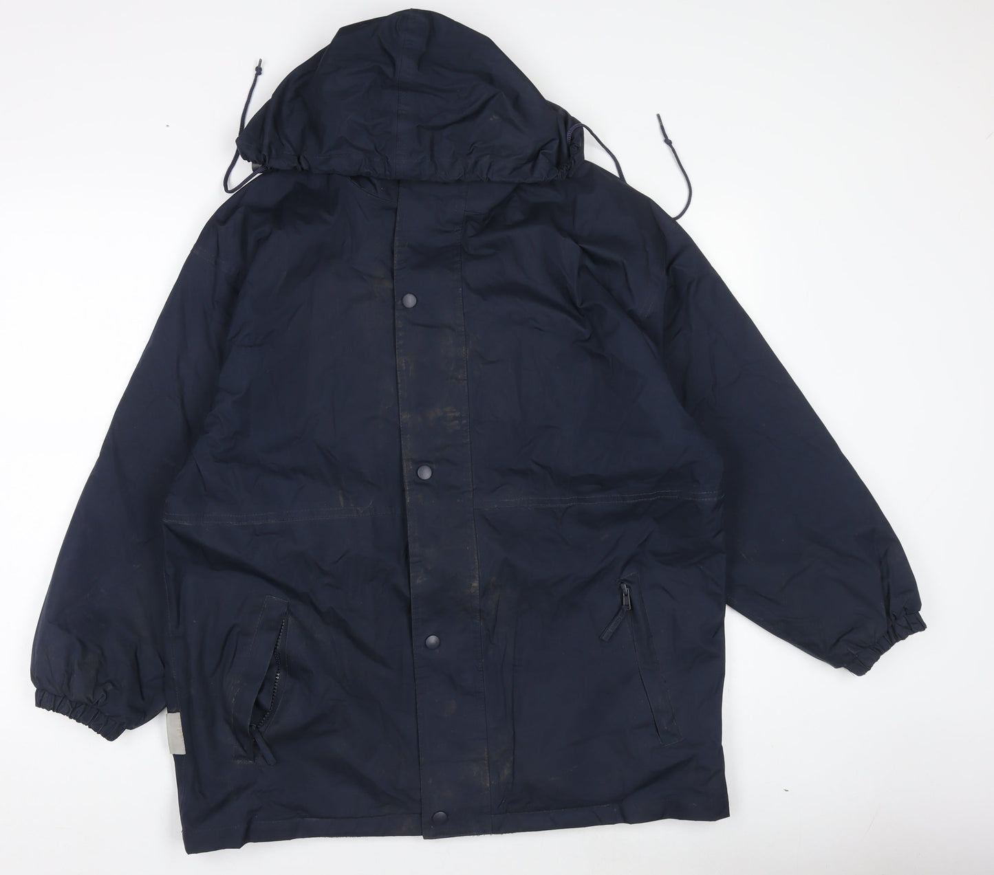 Result Men's Blue Waterproof Hooded Rain Coat Jacket Size S