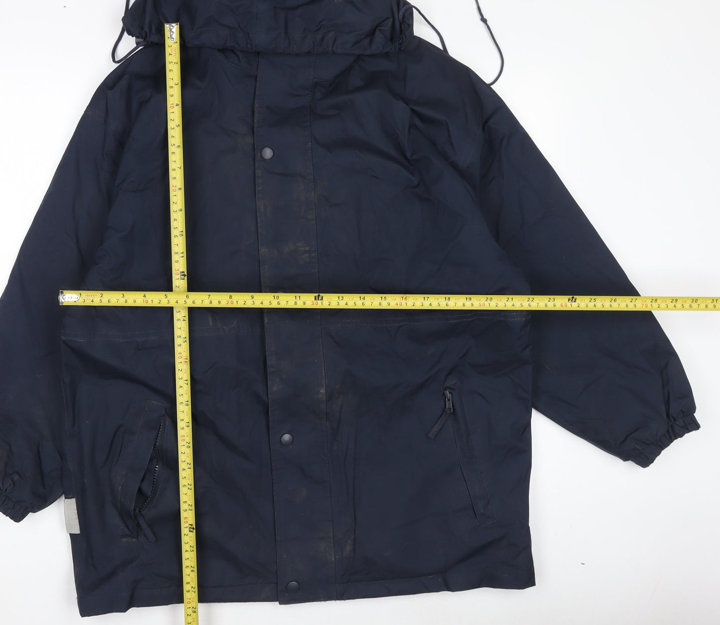 Result Men's Blue Waterproof Hooded Rain Coat Jacket Size S