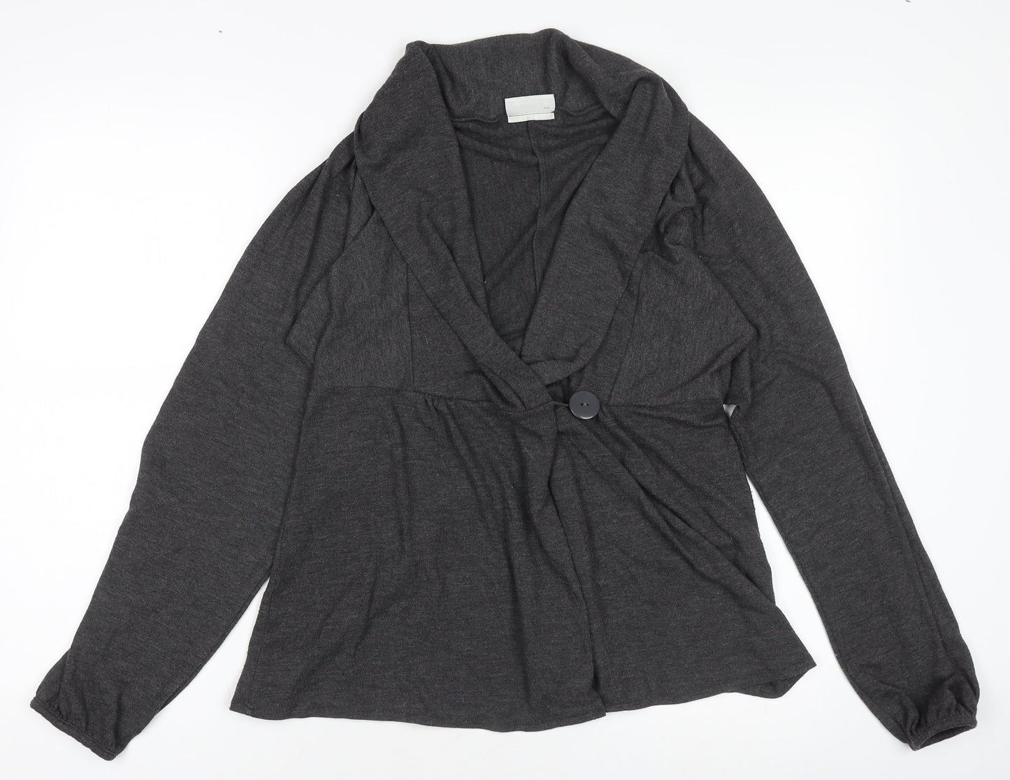 Yessica Women's Grey Basic Jacket Size 12 Lightweight Stretch