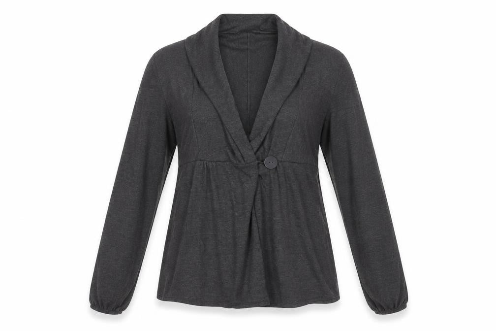 Yessica Women's Grey Basic Jacket Size 12 Lightweight Stretch