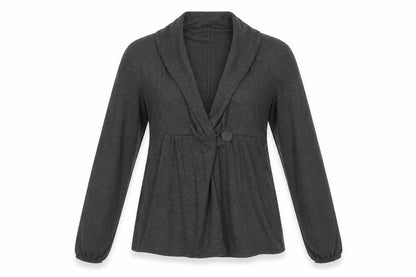 Yessica Women's Grey Basic Jacket Size 12 Lightweight Stretch