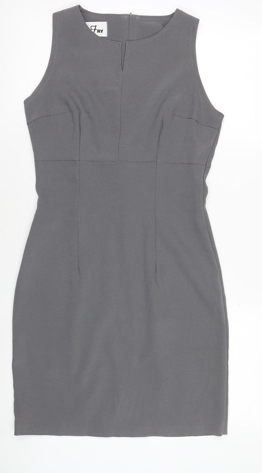 The Vestry Women’s Grey Sleeveless Sheath Work Dress Size 10