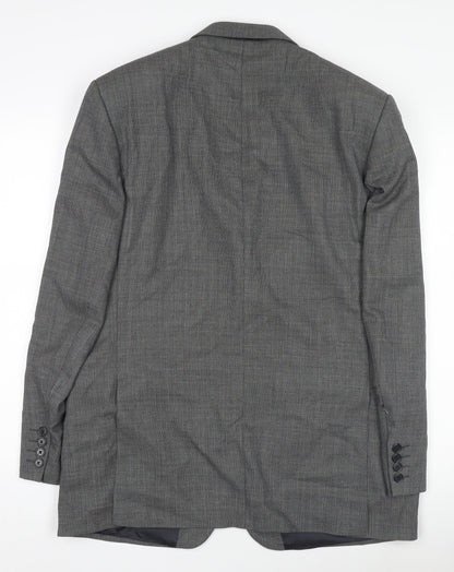 Savoy Taylors Guild Men's Grey Wool Blazer 42R Classic Notch Lapel Jacket