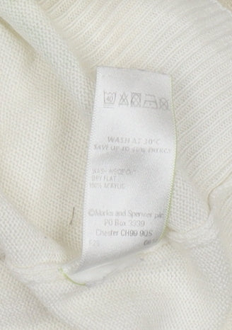 Marks and Spencer Per Una Women’s Ivory Floral Acrylic Jumper M