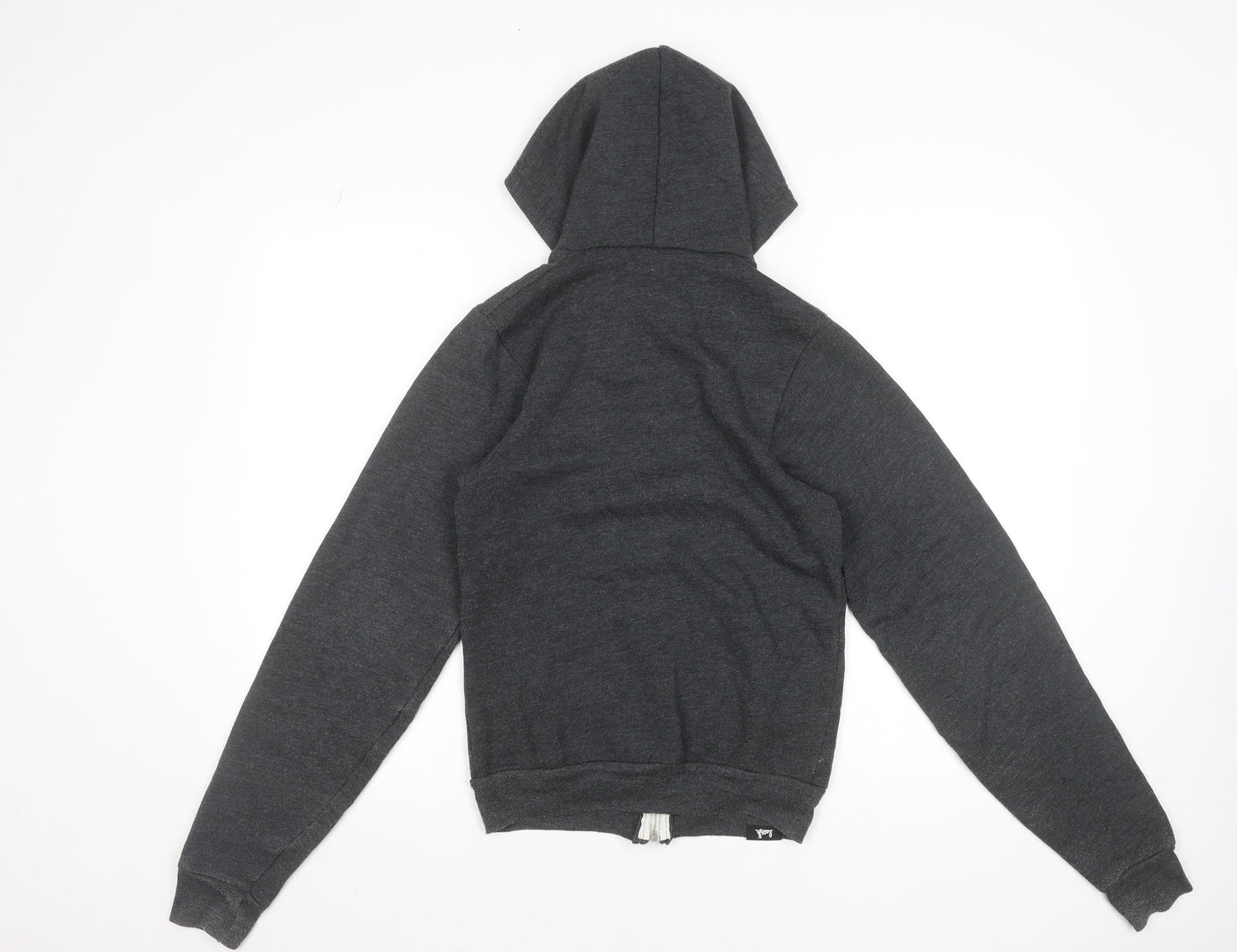 American Apparel Women Dark Grey Full Zip Hoodie XS Cotton Blend