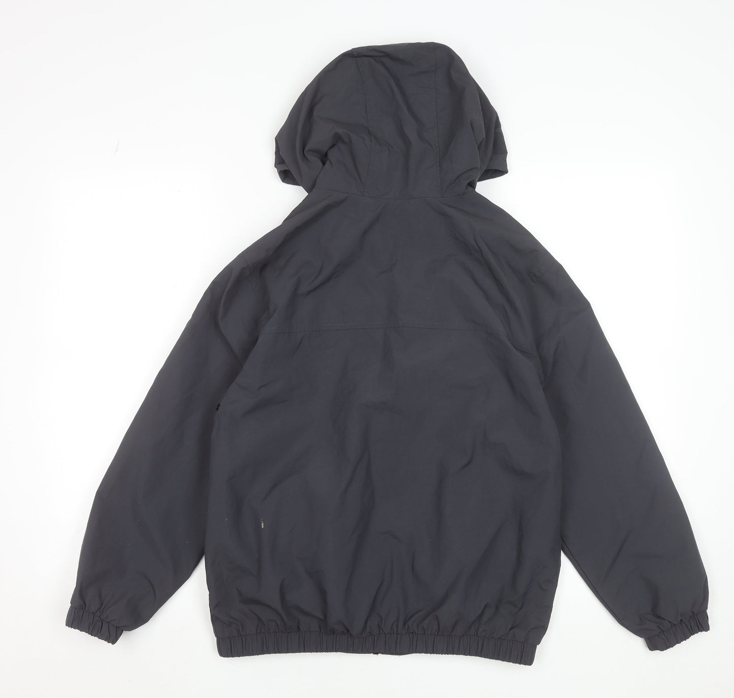 Zara Boys Grey Hooded Windbreaker Jacket 11-12 Years Full Zip Lightweight